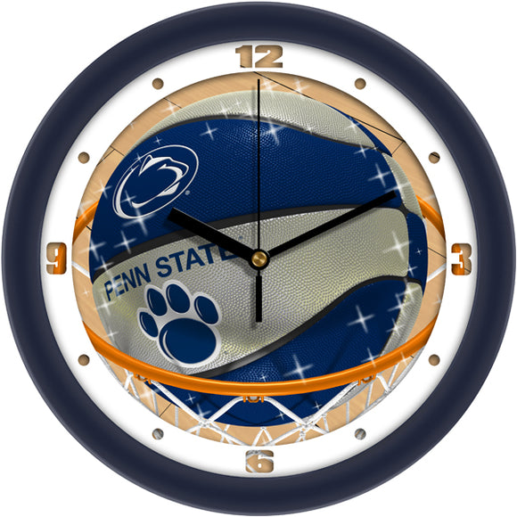 Penn State Wall Clock - Basketball Slam Dunk