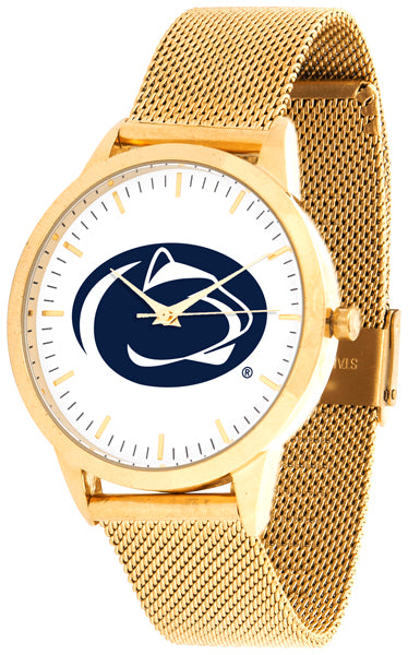 Penn State Statement Mesh Band Unisex Watch - Gold