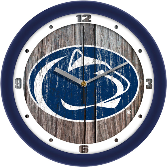 Penn State Wall Clock - Weathered Wood