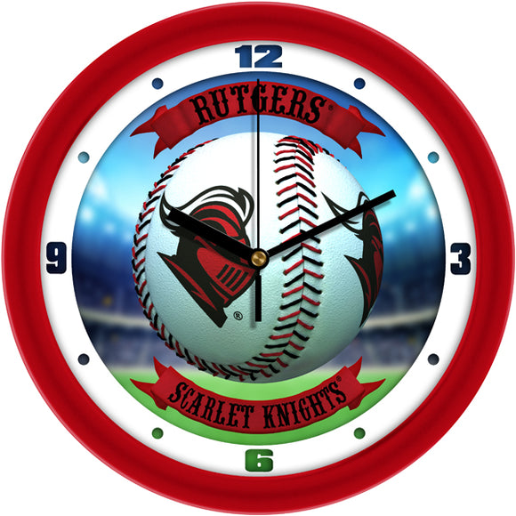 Rutgers Wall Clock - Baseball Home Run