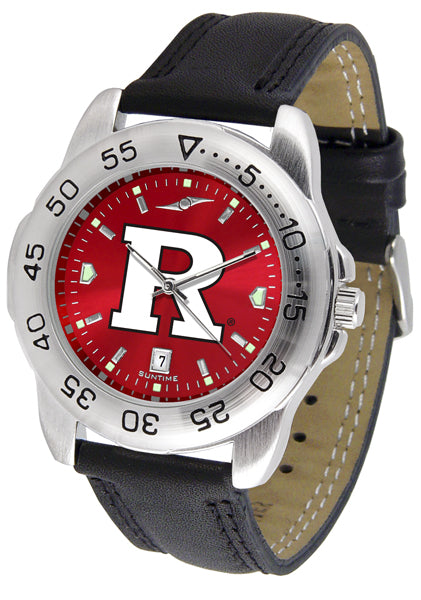 Rutgers Sport Leather Men’s Watch - AnoChrome