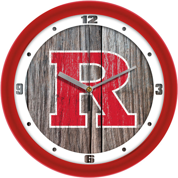 Rutgers Wall Clock - Weathered Wood