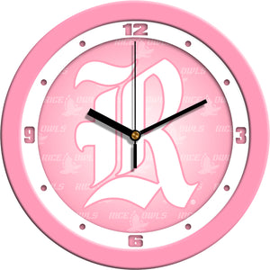 Rice University Wall Clock - Pink