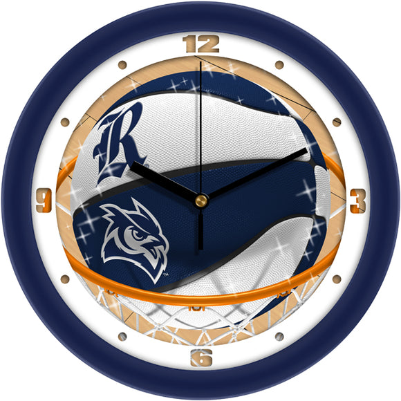 Rice University Wall Clock - Basketball Slam Dunk