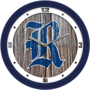 Rice University Wall Clock - Weathered Wood