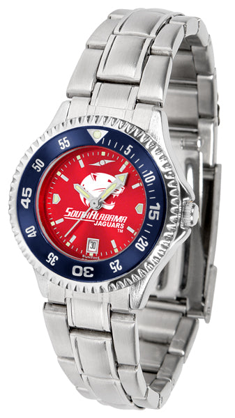 South Alabama Competitor Steel Ladies Watch - AnoChrome - Color Bezel