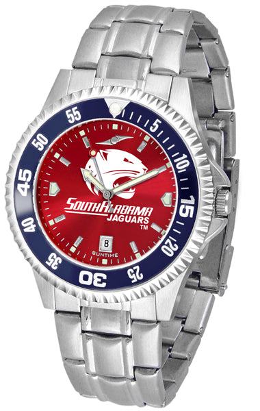 South Alabama Competitor Steel Men’s Watch - AnoChrome- Color Bezel