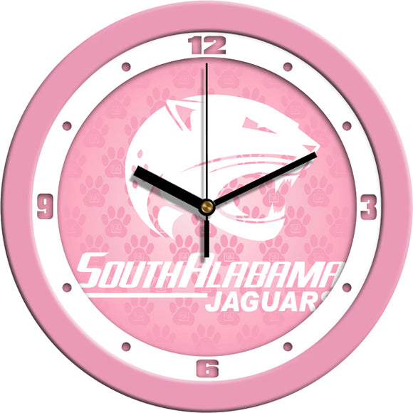 South Alabama Wall Clock - Pink