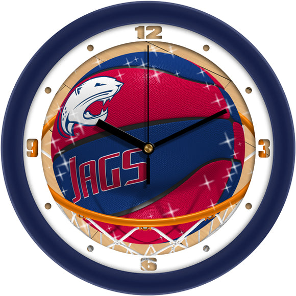 South Alabama Wall Clock - Basketball Slam Dunk