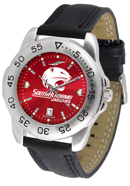 South Alabama Sport Leather Men’s Watch - AnoChrome