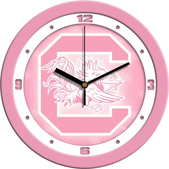 South Carolina Wall Clock - Pink
