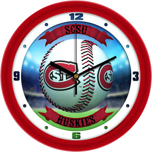 Saint Cloud State Wall Clock - Baseball Home Run