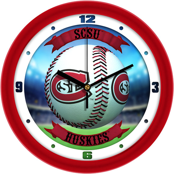 Saint Cloud State Wall Clock - Baseball Home Run