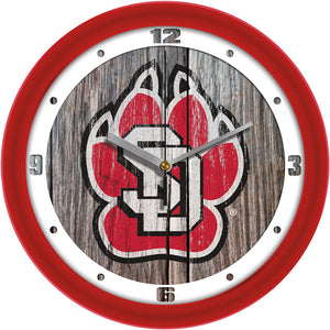 South Dakota Wall Clock - Weathered Wood