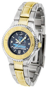 San Diego Toreros Competitor Two-Tone Ladies Watch - AnoChrome