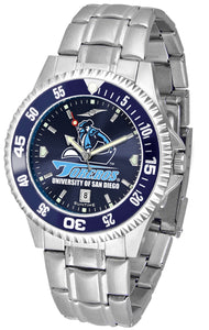 San Diego Toreros Competitor Steel Men’s Watch - AnoChrome- Color Bezel