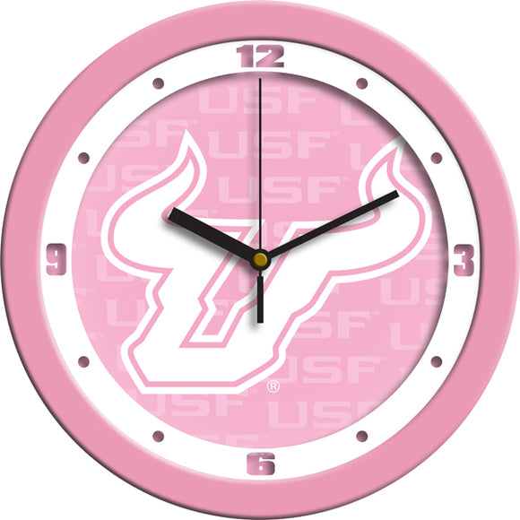 South Florida Bulls Wall Clock - Pink