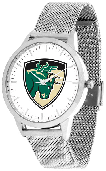 South Florida Bulls Statement Mesh Band Unisex Watch - Silver