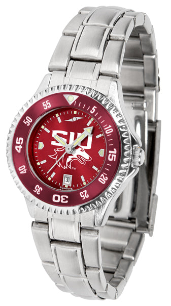 Southern Illinois Competitor Steel Ladies Watch - AnoChrome - Color Bezel