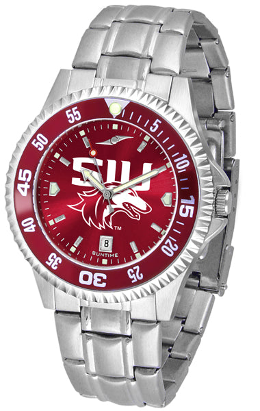 Southern Illinois Competitor Steel Men’s Watch - AnoChrome- Color Bezel