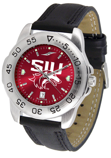 Southern Illinois Sport Leather Men’s Watch - AnoChrome