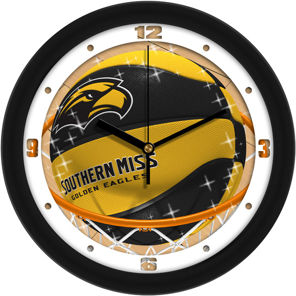 Southern Miss Wall Clock - Basketball Slam Dunk