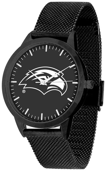 Southern Miss Statement Mesh Band Unisex Watch - Black - Black Dial