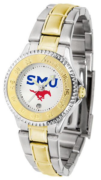 SMU Mustangs Competitor Two-Tone Ladies Watch