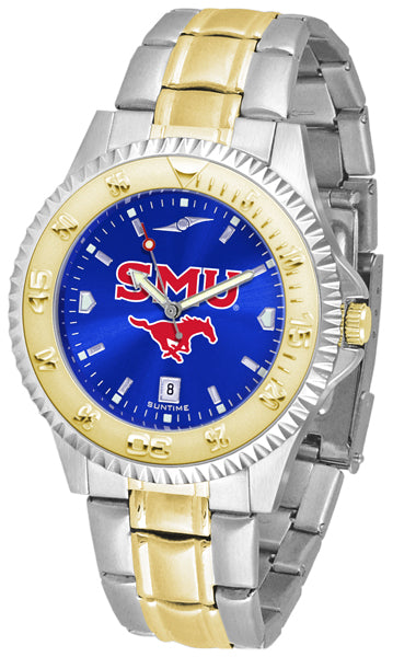 SMU Mustangs Competitor Two-Tone Men’s Watch - AnoChrome