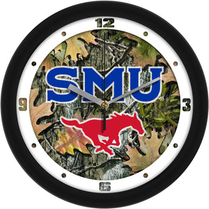 SMU Mustangs Wall Clock - Camo