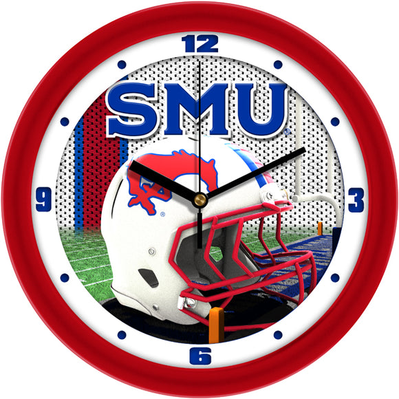 SMU Mustangs Wall Clock - Football Helmet