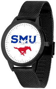 SMU Mustangs Statement Mesh Band Unisex Watch - Black