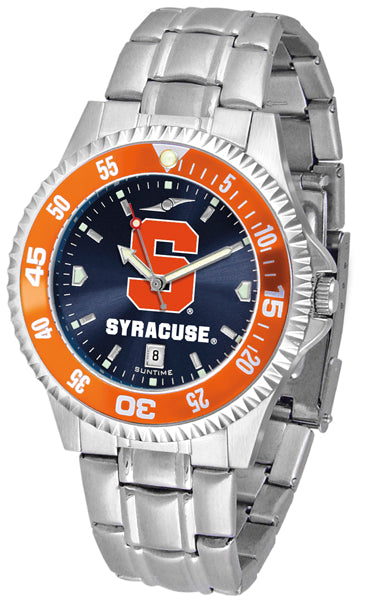 Syracuse Orange Competitor Steel Men’s Watch - AnoChrome- Color Bezel