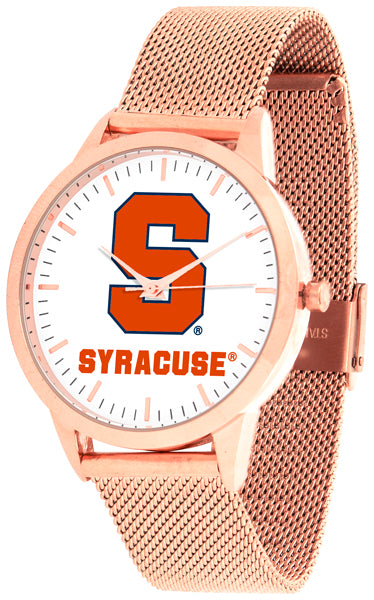 Syracuse Orange Statement Mesh Band Unisex Watch - Rose