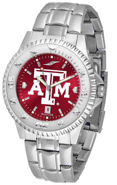 Texas A&M Competitor Steel Men’s Watch - AnoChrome