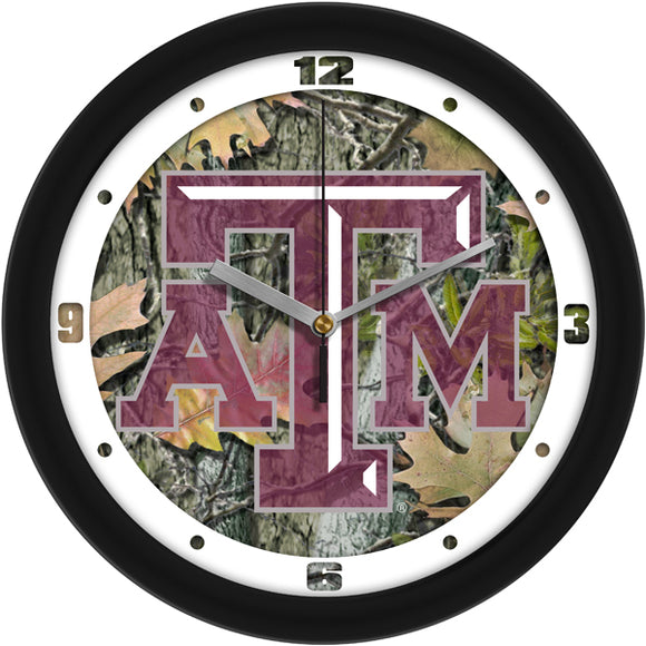 Texas A&M Wall Clock - Camo