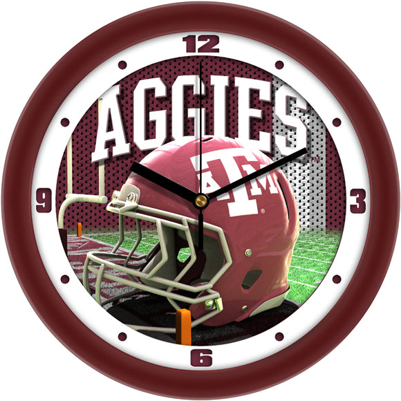 Texas A&M Wall Clock - Football Helmet