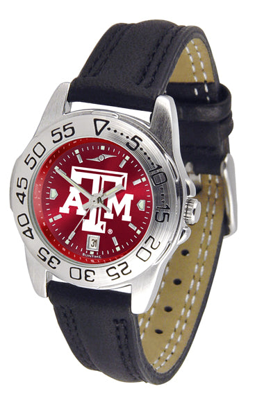 Texas A&M Sport Leather Ladies Watch - AnoChrome