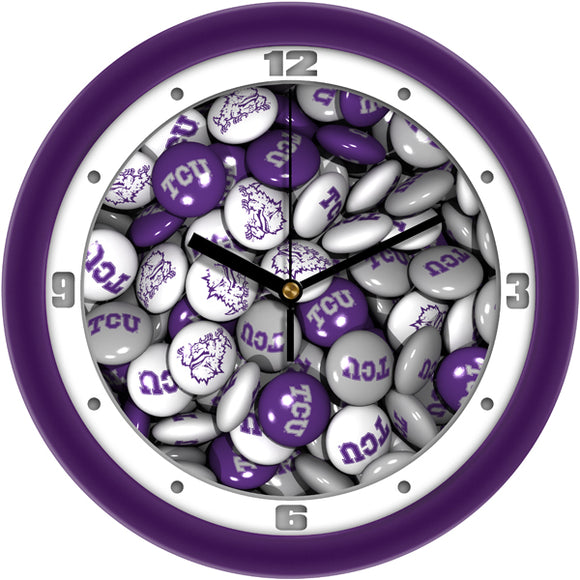 TCU Horned Frogs Wall Clock - Candy