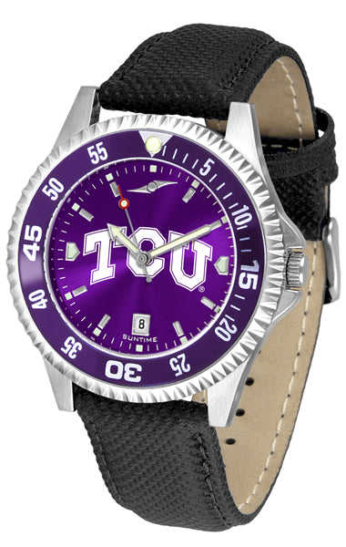TCU Horned Frogs Competitor Men’s Watch - AnoChrome - Color Bezel