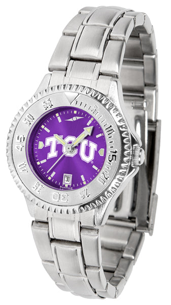 TCU Horned Frogs Competitor Steel Ladies Watch - AnoChrome
