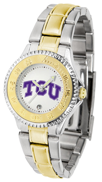 TCU Horned Frogs Competitor Two-Tone Ladies Watch