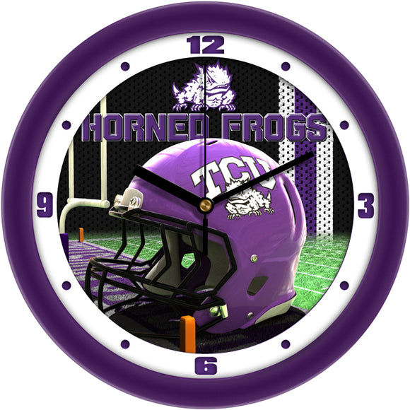 TCU Horned Frogs Wall Clock - Football Helmet