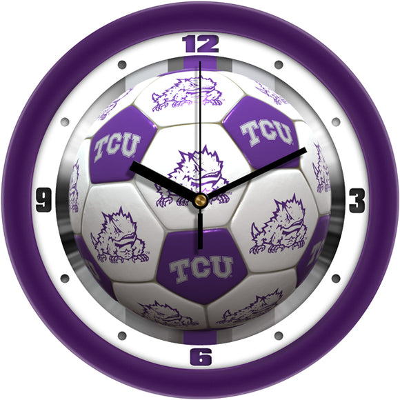 TCU Horned Frogs Wall Clock - Soccer