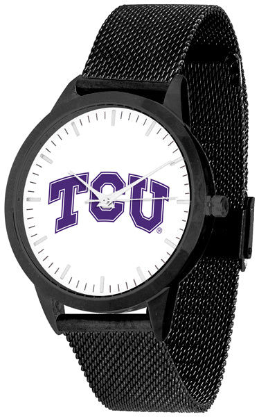 TCU Horned Frogs Statement Mesh Band Unisex Watch - Black