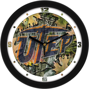 Texas El Paso Wall Clock - Camo