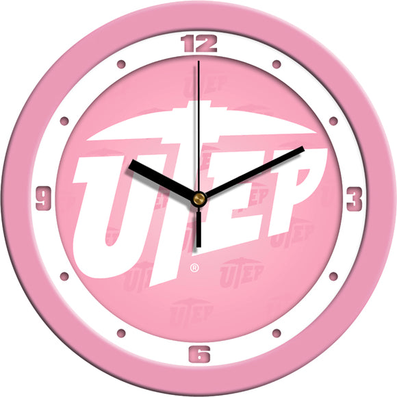 Texas El Paso Wall Clock - Pink