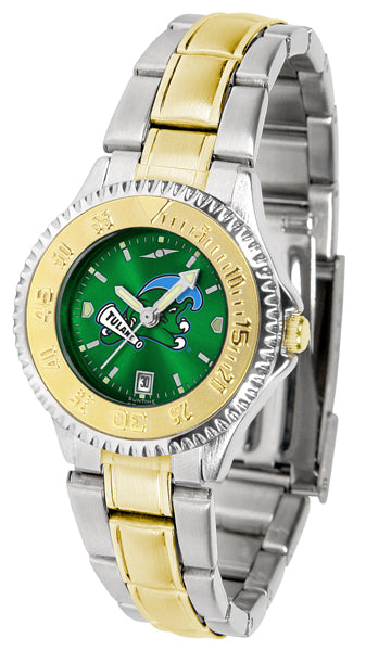 Tulane Green Wave Competitor Two-Tone Ladies Watch - AnoChrome