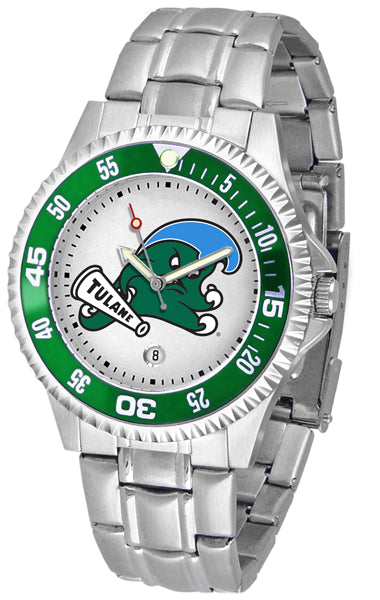 Tulane Green Wave Competitor Steel Men’s Watch