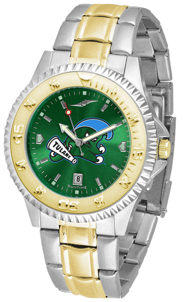 Tulane Green Wave Competitor Two-Tone Men’s Watch - AnoChrome